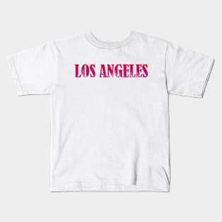 Los Angeles - Pink Kids T-Shirt